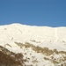 La cima del Grignone con a destra la traccia di salita