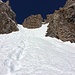 Gipfelcouloir des Spitzmeilen, nach E exponiert, deshalb war der Schnee hier auch sehr weich