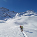 Al centro il passaggio per la cima