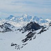 ... sowie der Mont Blanc herangezoomt