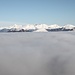 Mare di nebbia con le cime della Valcolla e del Sopraceneri.