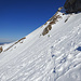 Querung unter dem Chli Chaiser über ein altes Schneebrett im Rückblick (Bild von [u Stevo47])