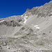 nach der Totalphütte geht es auf einer Steinwüste weiter, in der Vergrösserung sieht man den Weg auf dem sich schon viele Wanderer bewegen. 