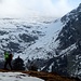 Salendo poco sopra Stabbio, a destra il canalone percorso a febbraio con tanta neve