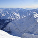 Weite Ausblicke garantiert: Blick nach Süden in Richtung des Meraner Talkessels(links der Dunstberge), links am Horizont die gesamten Dolomiten, rechts hinten liegen die Brentaberge