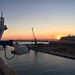 Sonnenuntergang im Hafen von Livorno.