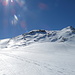 der lange und wenig steile Aufstieg auf den Piz dal Sasc - Schnee und Sonne pur