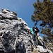 Moritz an einer brüchigen Steilstufe