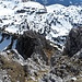 Rückblick in den obersten Teil des Aufstiegs. Drüben der Lumberger Grat.