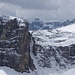 über der Puezrinne taucht der Piz Boè auf