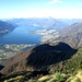 Vista verso il Lago Maggiore con l’immissione del Ticino visibile a sinistra.