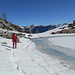 Lago d'Orgnana ancora coperto dalla neve