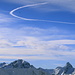 Piz Ela und Corn da Tinizong und ein Flugzeug, dass doch nicht über Davos fliegen möchte...