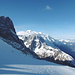 Mont Blanc von der Bergsation Grand Montets gesehen