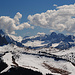 Skigebiet am Langkofel, Blick Richtung Belluno Dolomiten