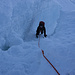 Aufstieg durch den Eiskanal.