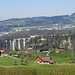 Links im Bild St.Gallen-Winkeln und die Sittertobel Eisenbahnbrücke
