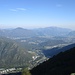 unten die Hauptverkehrsachse zwischen Bellinzona und Lugano