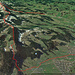 Meine GPS Aufzeichnung (Leider habe ich vergessen auf dem Kronberg das GPS Signal abzustellen, die Fahrt mit der Bahn zur Talstation ist demzufolge auch aufgezeichnet worden und auf dem Bild und auf der kml Datei)