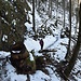 Hier nordseitig ausgerichtet, deshalb hat sich der Schnee gehalten.