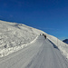 Erstmal schön gemütlich die frisch präparierte Piste hoch