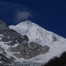 das Weisshorn bei der Hinfahrt nach Zermatt