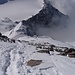 Tiefblick ins Wolkenmeer knapp vor dem Gipfel