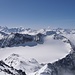 Blick über den Gletscherkessel, Piz Picuogl und Tschima da Flix ins Berninagebiet