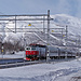Am Bahnhof von Abisko Östra kommt einer der zwei täglichen Züge an. Sie fahren von Narvik über Kiruna und Gällivare nach Luleo.