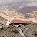 die Berghütte "Refugio de Altavista" von oben