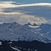 Die Schildflue vor den Gipfeln der Silvretta.