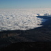 die Wolken branden and die Berghänge Teneriffas
