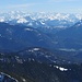 Der Blick nach Süden zu den Tauern; rechts das Unterberghorn