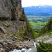 Blick ins Rheintal beim Aufstieg