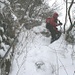 mal sogar mit einem Treppengeländer versehen - doch heute, bei diesen winterlichen und rutschigen Verhältnissen, sehr hilfreich