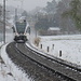Thurbo-Zug im Schneegestöber