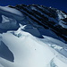 Blick zurück von der grossen Querspalte über den Gletscherabbruch zum Kleindoldenhorn