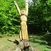 nel bosco verso Villa Luganese : sculture in legno