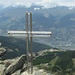 Gipfelkreuz Testa Nera, 2820m unten Seilbahn Pila