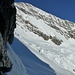 Nach dem Felsriegel können auf dem oberen Balmhorngletscher wieder die Ski angeschnallt werden