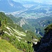 Blick auf den späteren Abstiegsweg durch das Wappbachtal