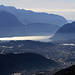 Blick nach Lugano sowie zum Monte Generoso