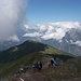 Am ersten Gipfel - der Glanderspitze. Der Blick zurück zum Tourausgangspunkt