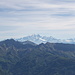 am Gipfel mit Blick zum Mont Blanc