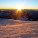 Sonnenaufgang, rechts hinten ist das Matterhorn und Monte Rosa zu sehen