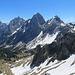 Blick von der Läuferspitze Richtung Gehrenspitze, Köllenspitze, Gimpel, Rote Flüh und Schartschrofen
