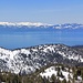 The panorama from the top of Slide Mountain towards Lake Tahoe
