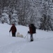 Mit Kind und Hund im verschneiten (im wahrsten Sinne des Wortes) Herrenwald