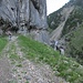 Il bellissimo sentiero scavato nella roccia lungo il brenno...