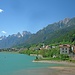 Am Lago di Santa Caterina zeigen sich die Drei Zinnen erstmals.